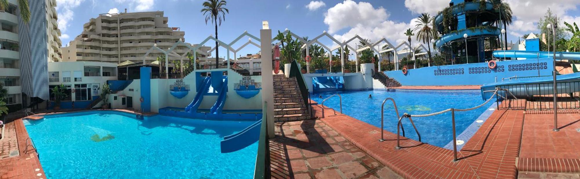 Benal Beach Suite Ii, Estudio Con Parque Acuatico Y Vistas Al Mar. ベナルマデナ エクステリア 写真